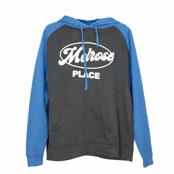 melrose place Tops - Gray and Blue Women's Hoodie